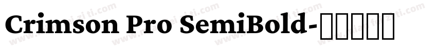Crimson Pro SemiBold字体转换